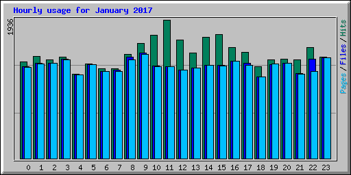 Hourly usage for January 2017