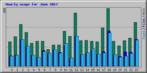 Hourly usage for June 2017
